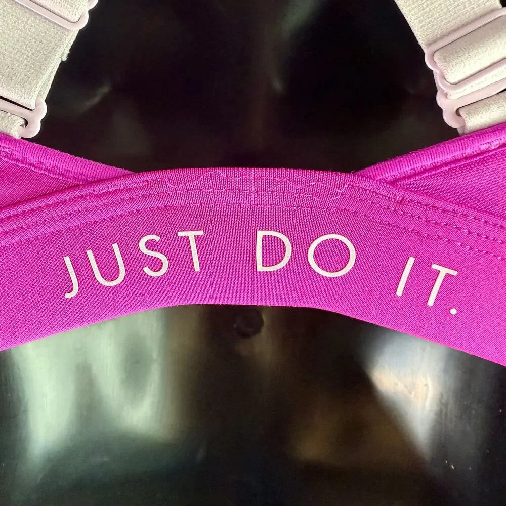 Nike Women's Small Pink Dri-Fit Impact High Support Strappy Sports Bra Athletic